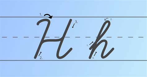 how do you write a cursive h in a flowing manner?